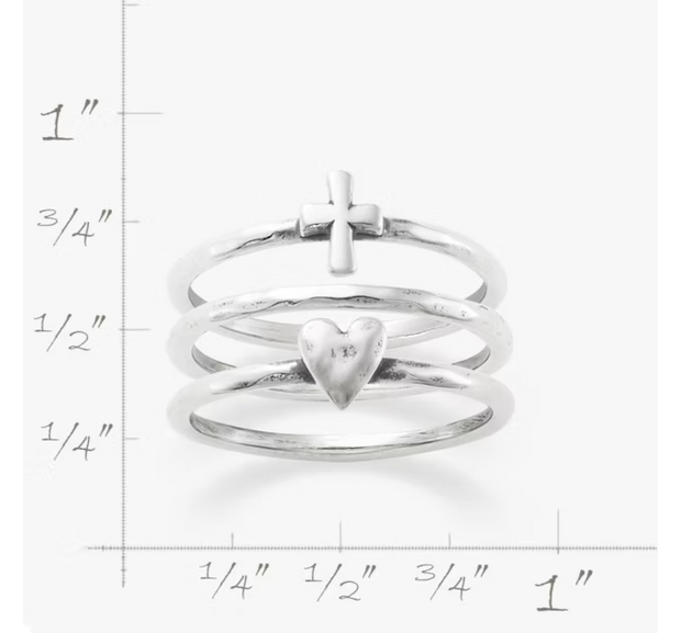 Faith and Love Ring Set
