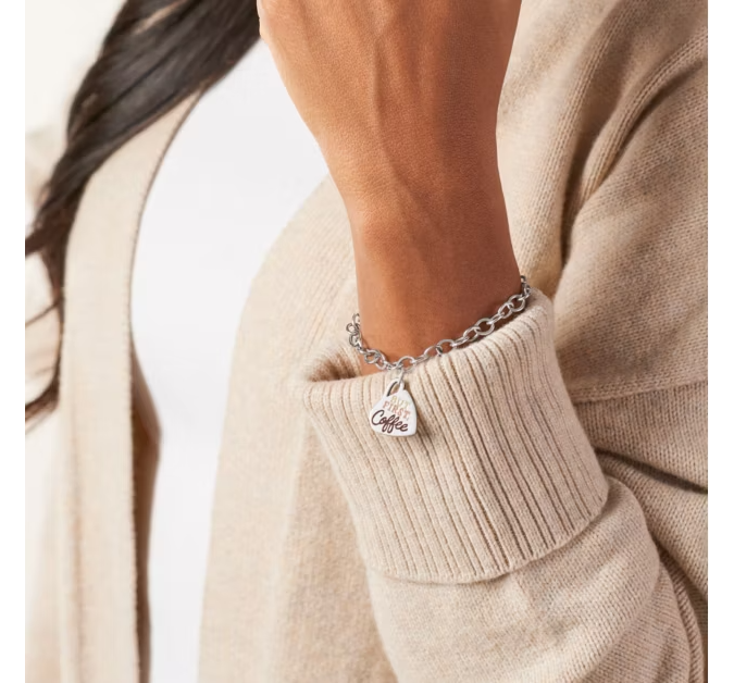 Enamel But First Coffee Charm