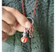 Enamel Christmas Gnome Art Glass Charm