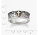 Textured Wedding Ring with Cross