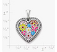 Enamel Floral Heart Pendant