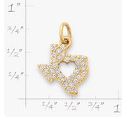 Pave Diamond Deep in the Heart of Texas Pendant