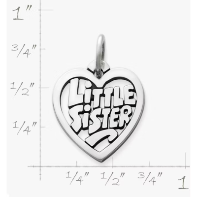 "Little Sister" Heart Charm