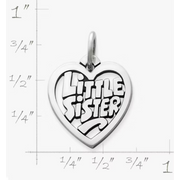 "Little Sister" Heart Charm