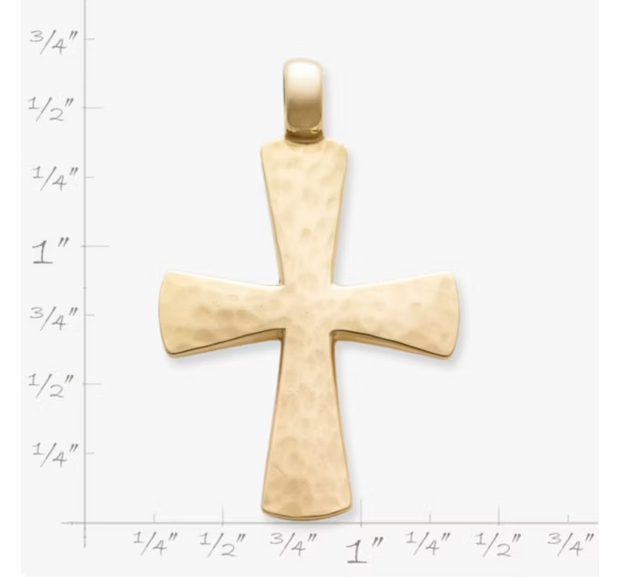Hammered Cross Pendant