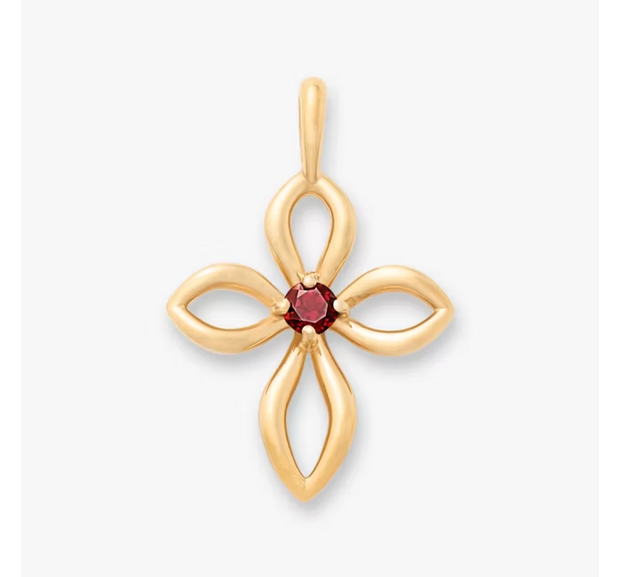 Avery Remembrance Birthstone Cross Pendant