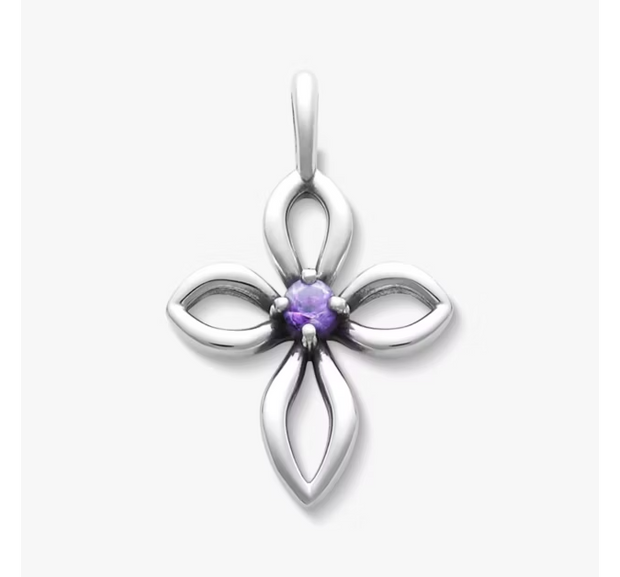 Avery Remembrance Birthstone Cross Pendant