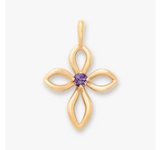 Avery Remembrance Birthstone Cross Pendant