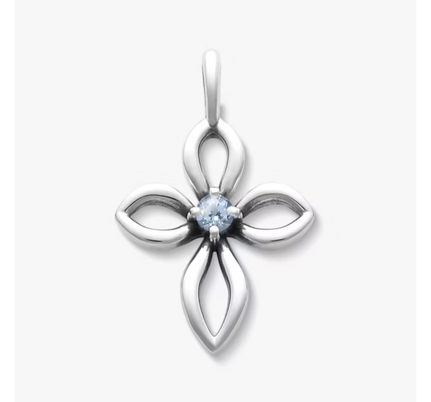 Avery Remembrance Birthstone Cross Pendant