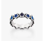 Enamel Connected Stars Ring