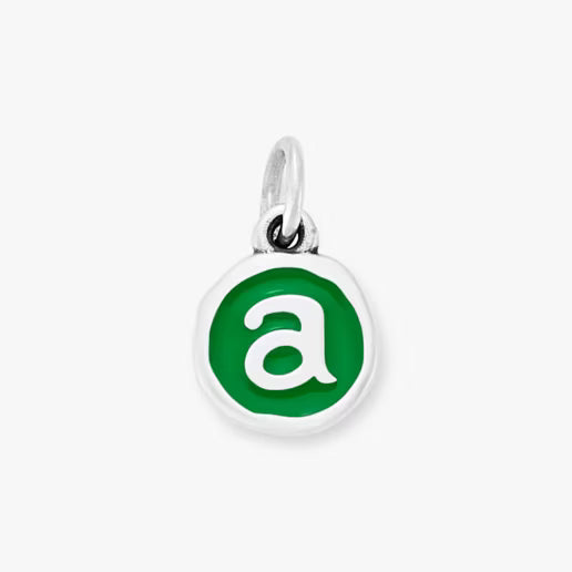 Enamel Initial Disc Charm