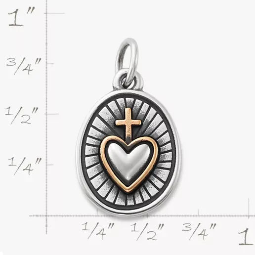 Radiant Sacred Heart Charm