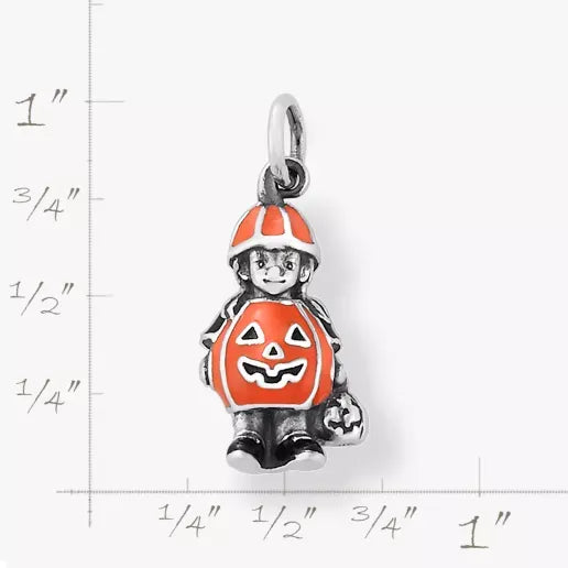 Enamel Pumpkin Costume Charm