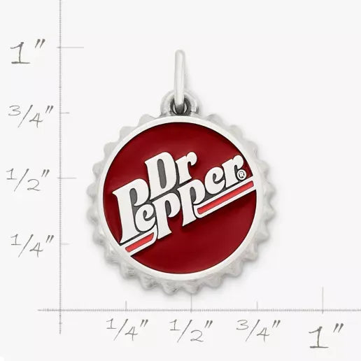 Enamel Dr Pepper Bottle Cap Charm