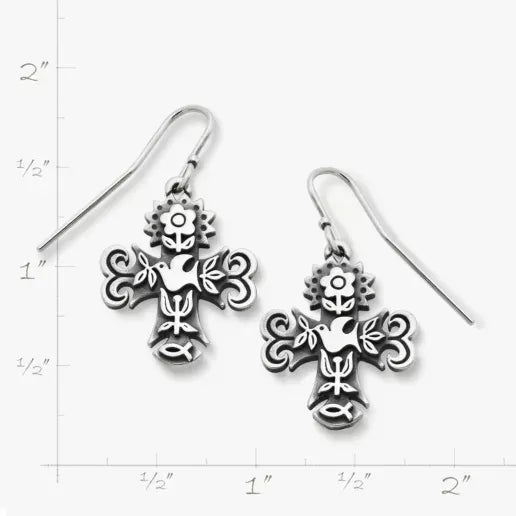 La Primavera Cross Dangle Earrings