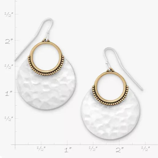 Hammered Eclipse Dangle Earrings