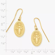 Virgin Mary Dangle Earrings