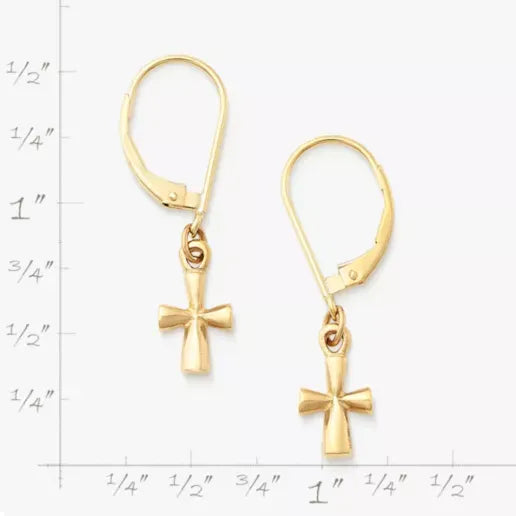 St. Teresa Cross Dangle Earrings