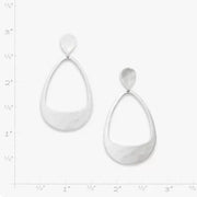 Hammered Open Drop Earrings