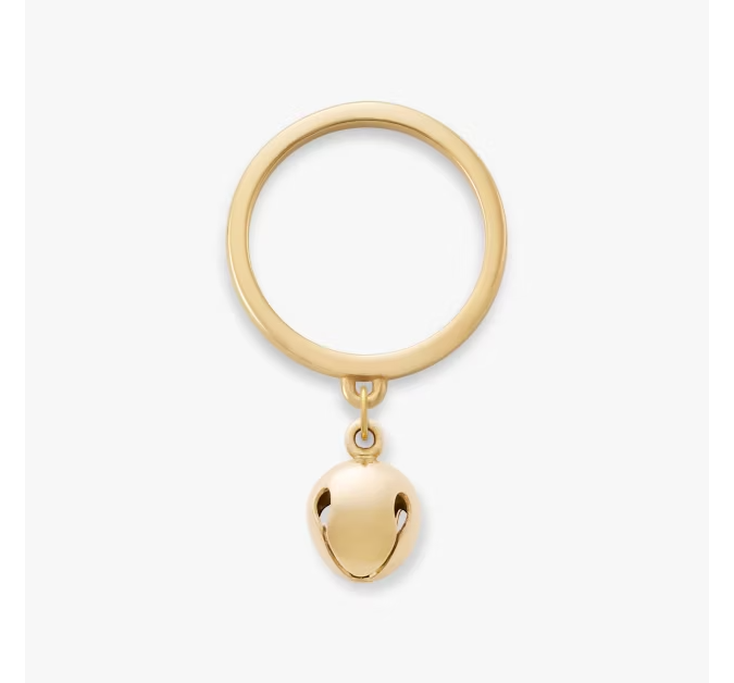 Jingle Bell Charm Dangle Ring