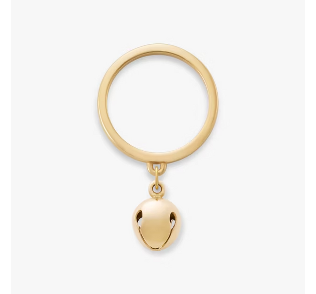 Jingle Bell Charm Dangle Ring