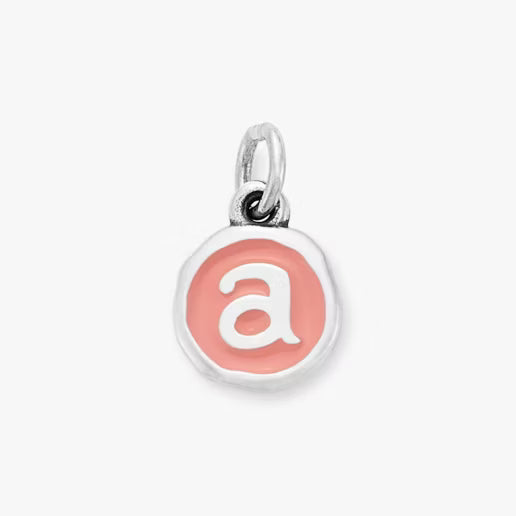 Enamel Initial Disc Charm