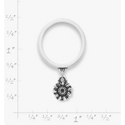 Mini Sunflower Charm Dangle Ring