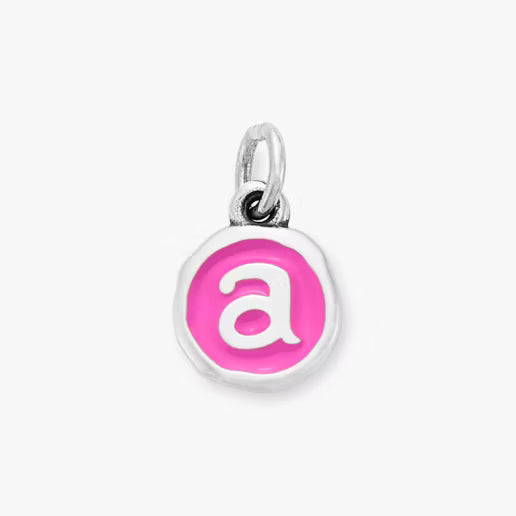 Enamel Initial Disc Charm