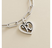 Elongated Link Charm Bracelet