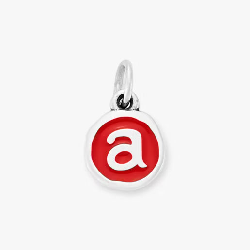 Enamel Initial Disc Charm